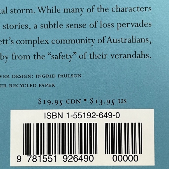Jonathan Bennett's Verandah People, short stories, 2001, paperback - Picture 3 of 8